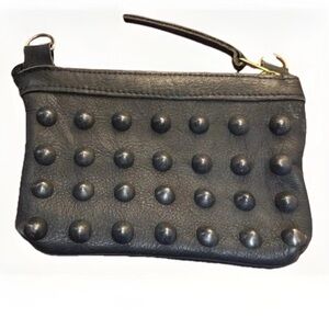 Maya Moon Design Leather Studded Wallet/ Pouch